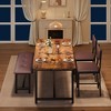 Dining Table Set for 4, Kitchen Table with 2 Upholstered Chairs and Bench, 4-Piece Kitchen Dining Room Set for Apartment, Kitchen, Small Space - 4 of 4
