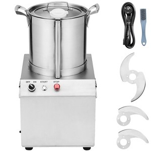 VEVOR Food Processor & Vegetable Chopper, 10.6 Quart Food-Grade Stainless Steel Food Processor Chopper with 2 Extra S-Curve Blades, Silver - 1 of 4