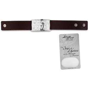 Pavilion Gift Company - The Joys of a ... Bracelet - 8.5" x 1" Brown Leather - Bracelets - 1 of 3