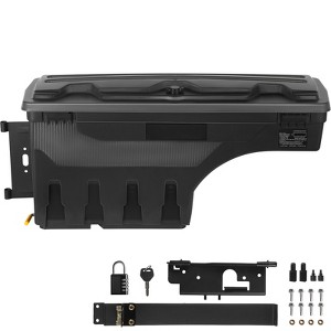 VEVOR Truck Bed Storage Box, Lockable Lid, Waterproof ABS Wheel Well Tool Box 6.6 Gal/20 L with Password Padlock - 1 of 4