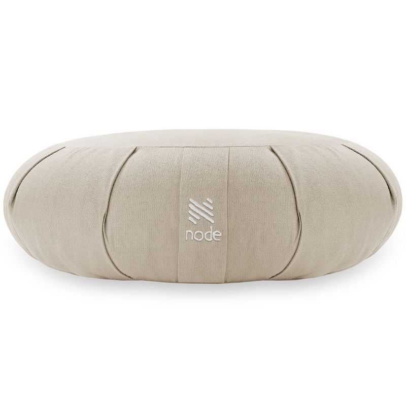 Node Fitness Zafu Meditation Cushion, 17" Crescent Yoga Bolster Pillow, 2 of 8