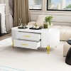Famapy Stylish White Coffee Table:A Modern and Functional Centerpiece for Your Living Room - 3 of 4