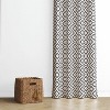 Bacati - Love Grey Warp Stripes Cotton Printed Single Window Curtain Panel - 3 of 4