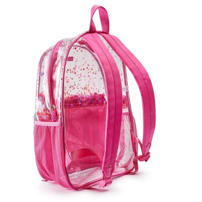 Packed Party Sweet Tart Pink Confetti Backpack Women's Fashion Shoulder Clear Book Bag; Trendy Confetti Look for Work and Travel (Pink - Sweet Tart) — фото 3