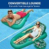Jasonwell Ultimate 2-in-1 Pool Float Lounge, Extra Large, Inflatable Pool Float for Adults with Adjustable Backrest & Cupholder Caddy, Navy Hibiscus - 4 of 4
