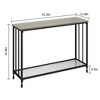 Console Table, Narrow Sofa Table, 31.8" Entryway Table w/Glass Shelf and Metal Frame Sofa Table for Living Room, Hallway, Easy to Assemble - 2 of 4