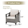 Buenhomino 3 PCS Patio Furniture Set with Cushioned Wicker Chairs and Tempered Glass Side Table - 3 of 4
