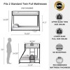 NicBex Triple Full Bunk Bed with Full Length Guardrail,Loft Bed with 2 Built-in Ladders,Modern Bunk Beds,Noise Reduced Bunk Beds for Bedroom - 3 of 4