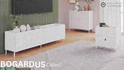 Black Mid-Century Modern Freestanding Office Cabinet