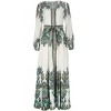 VENUS Womens Tie-Waist Linen Maxi Dress - 3 of 4