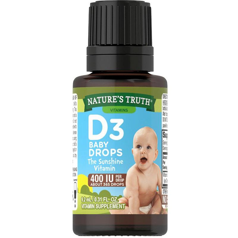 Nature's Truth Vitamin D Drops for Infants and Kids 400 IU | 9.2 mL, 5 of 9