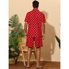 Lars Amadeus Men's Summer Polka Dots Hawaiian Short Sleeves Set 2 Pcs - 3 of 4