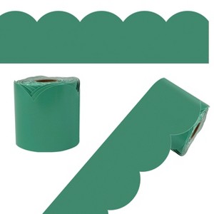 Carson Dellosa Education 65' Jade Green Rolled Scalloped Bulletin Board Borders (1 roll) - 1 of 4