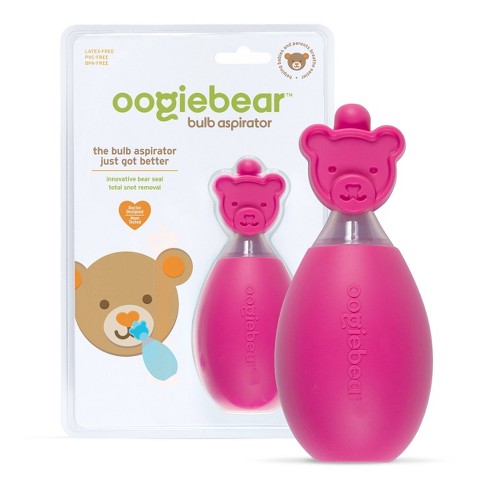 oogiebear Bulb Aspirator Handheld Baby Nose Cleaner for Newborns, Infants,  and Toddlers - Raspberry