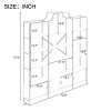 77.9 in Tall Arched Bookcase with MDF Shelves and Steel Frame, Open Cabinet Storage and Anti-Tip Display Shelf for Home or Office-3irtyhousy - 4 of 4
