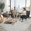 PU Leather Accent Chair for Living Room, Upholstered Reading Chair with High Backrest for Bedroom, Home Office - 2 of 4