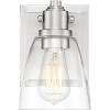 Possini Euro Design Osborne Modern Wall Light Sconces Set of 2 Brushed Nickel Hardwire 5" Fixture Clear Glass for Bedroom Bathroom - 2 of 4