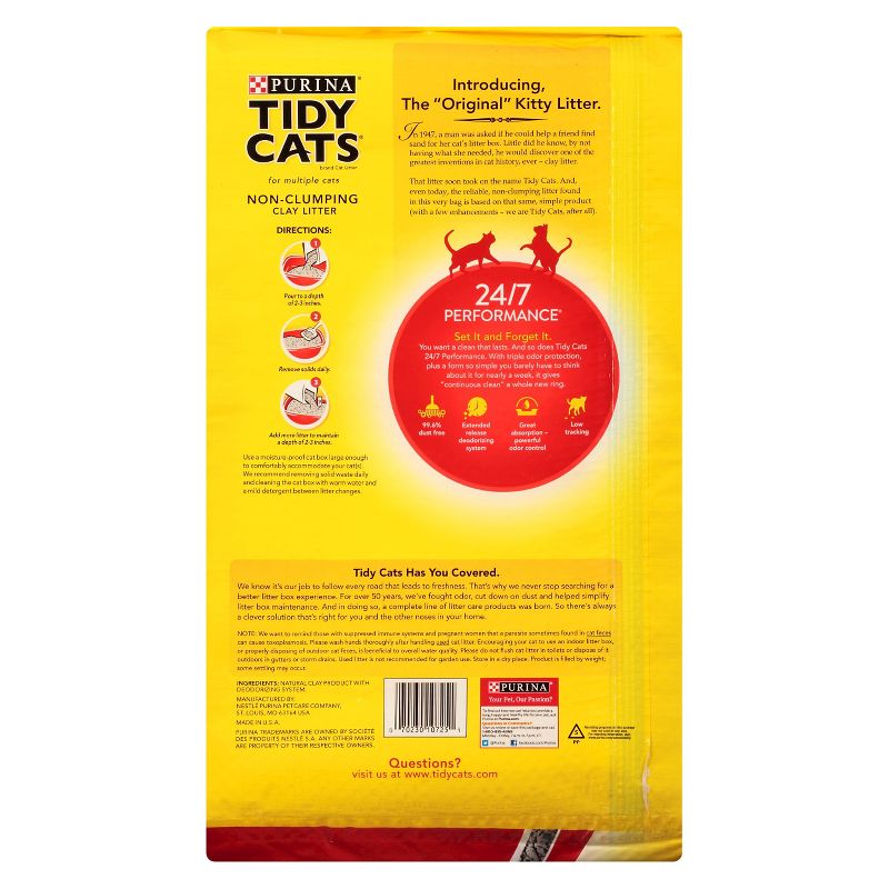 Purina Tidy Cats 24/7 Performance Non-Clumping Cat &#38; Kitty Litter for Multiple Cats- 25lbs, 3 of 6