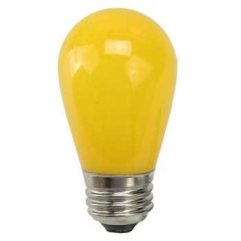 Northlight Pack of 25 Opaque Yellow LED S14 Christmas Replacement Light Bulbs - 1.3 Watts