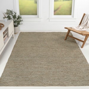 JONATHAN Y Griffin Rustic Farmhouse Woven Jute Solid Indoor Area Rug - 1 of 4