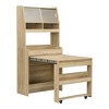 YOOCOZZ Buffet with Hutch, Foldable Dining Table, Multifunctional Cupboard, Storage Shelf + Side Hooks - 2 of 4