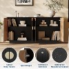 63" Modern Farmhouse Sideboard Buffet Cabinet with Storage and Fluted Doors - Storage Sideboard for Dining Room, Coffee Bar & Wine Bar Console Table - 4 of 4