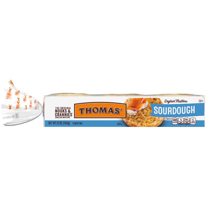 Thomas&#39; Sourdough English Muffins - 12oz/6ct, 3 of 10