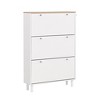 Okak Minimalist Shoe Cabinet, Freestanding Shoe Organizer with 3 Flip Drawers, Shoe Storage Cabinet for Entryway, Living Room, Hallway - 3 of 4