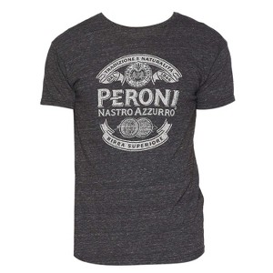 Adult Peroni Logo Charcoal Tee Shirt - 1 of 2