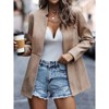 Women's Casual Business Open Front Long Sleeve Notch Lapel Office Blazer Jacket - 2 of 4