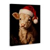 Stupell Industries Christmas Hat Highland Cow Canvas Art - 2 of 4