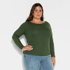 Women's Slim Fit Long Sleeve Round Neck T-Shirt - Wild Fable™ - 2 of 3