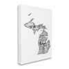 Stupell Industries Michigan State Typography Cities Map Canvas Wall Art - 3 of 4