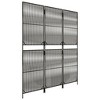 vidaXL Room Divider 3 Panels - 57.9"x70.9" - Gray Poly Rattan Garden Screen Privacy Divider - Indoor/Outdoor partition - Modern Line Weaving Design - 4 of 4
