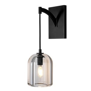 1 - Light Modern Crystal Wall Light, Hemisphere Wallchiere Wall Sconce - 1 of 4