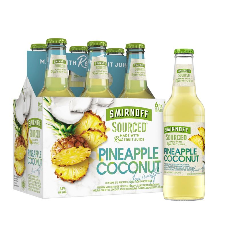 Smirnoff Sourced Pineapple Coconut - 6pk/11.2 fl oz Bottles, 3 of 10