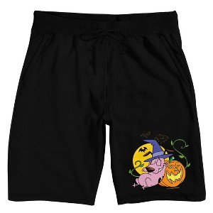 Courage the Cowardly Dog Halloween Men's Black Sleep Pajama Shorts - 1 of 4