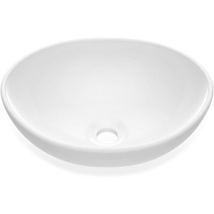 Modern Ceramic Bathroom Sink - High-Gloss Stain & Scratch Resistant Surface, Space-Saving Design with Flexible Faucet Options - 1 of 4