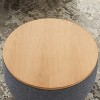 PAGED Round Storage Ottoman 2 in 1 Function Modern Foot Stool with MDF Made Desktop Panel for Family Room, Living Room - 3 of 4