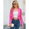 Women Summer Open Front Long Sleeve Ruffle Cropped Chiffon Capes Bolero Shrug Cardigan - 2 of 4