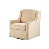 CAVINAS Polyester Swivel Accent Chair with High Backrest and Metal Base,Upholstered Swivel Living Room Chairs,Reading Chairs for Living Room - 2 of 4