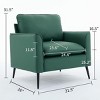 Set of 2 Mid-Century Modern Upholstered Sofa Chairs with Armrests and Steel Legs for Living Room-3irtyhousy - 4 of 4