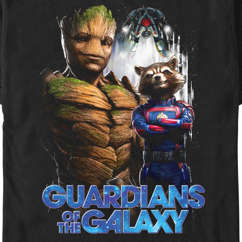 Men's Guardians of the Galaxy Vol. 3 Groot and Rocket Poster T-Shirt, 2 of 6