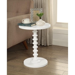 NicBex Round Spindle Leg Side Table Turned Wood Design Drink Table for Small Spaces, Bedroom, Patio - 1 of 4