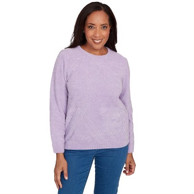 Alfred Dunner Women's Cable Chenille Pullover Sweater