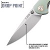 CJRB Small Feldspar Folding Pocket Knife with Clip, Liner Lock, 3.2 Inch Drop Point Blade, G10 Handle - 3 of 4