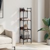 vidaXL Bookshelf 4-Tier Smoked Oak 13.8 in.x11.8 in.x54.5 in. Engineered Wood - 3 of 4