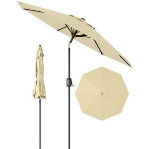 9FT Outdoor Patio Umbrella with Crank Lift & Tilt- 8-Rib Outdoor Market Sun Shade Umbrella for Pool, Garden,Backyard - 1 of 4