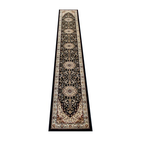 Masada Rugs Traditional Mat Area Rug Design # 401 Black (24 Inch X