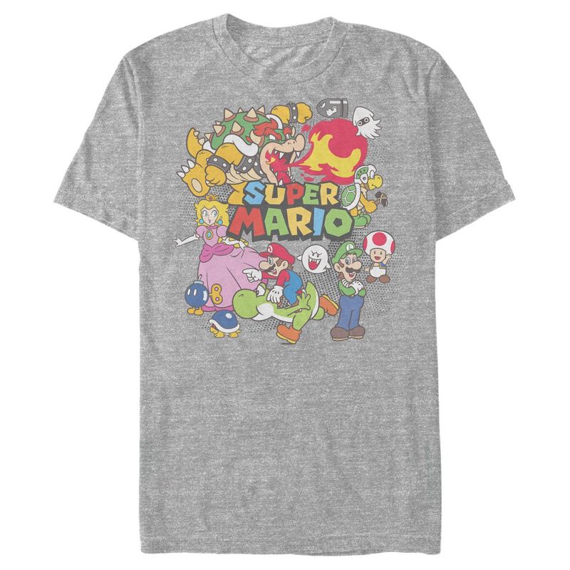 Men's Nintendo Mario Cast Collage T-Shirt, 1 of 7